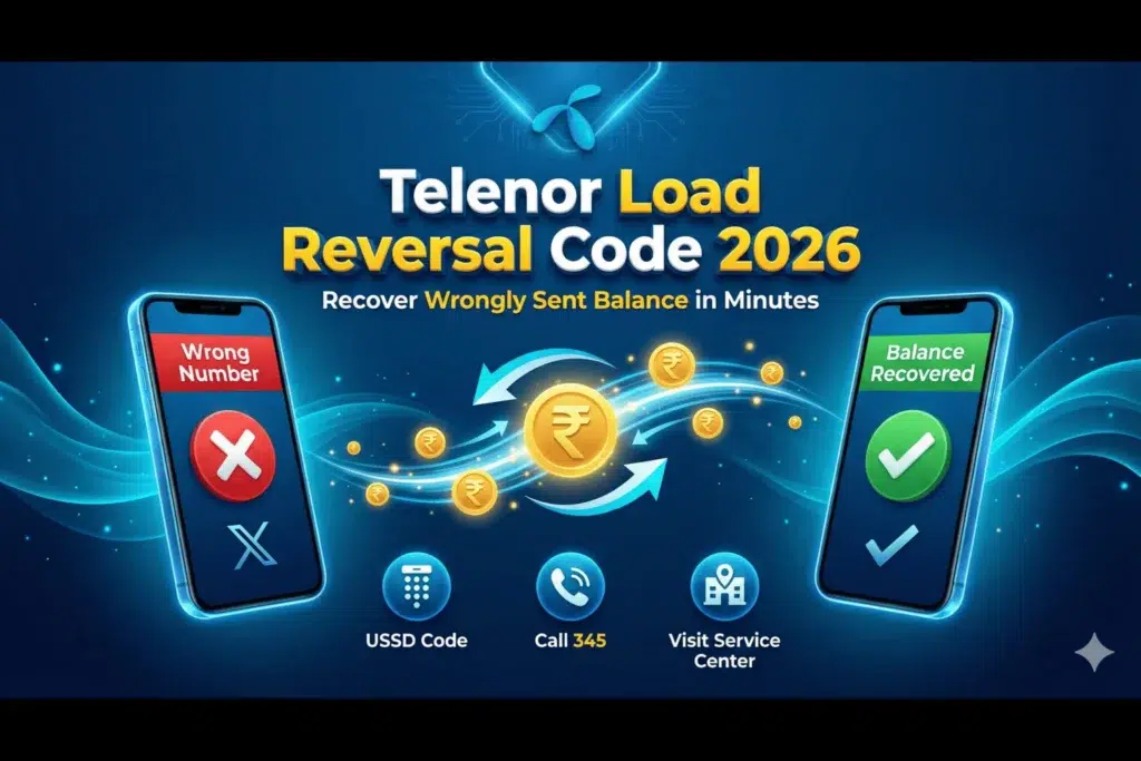 Telenor Load Reversal code guide 